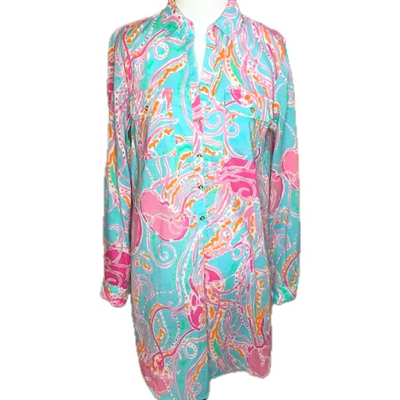 Lilly Pulitzer Captiva Tunic Cover-Up S - Picture 1 of 11